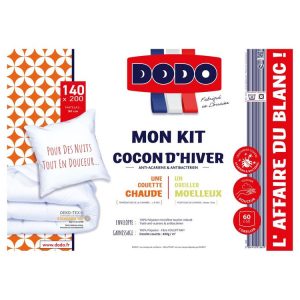 Vente flash ❤️ DODO Pack Couette Chaude Anti-acariens En Microfibre 400 G/m² + Oreiller(s) COCON D’HIVER 🛒 7