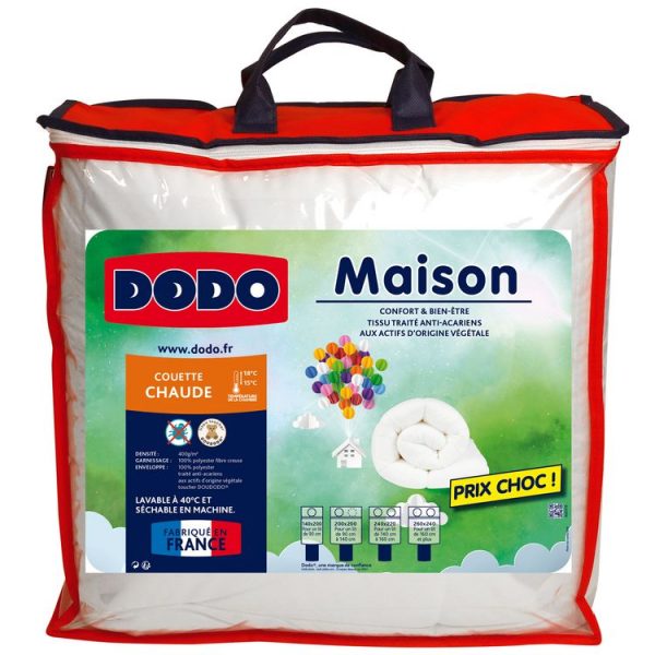 Meilleur prix 🎉 DODO Couette Chaude En Polyester 400 G/m² MAISON ANTI-ACARIENS 🥰 1