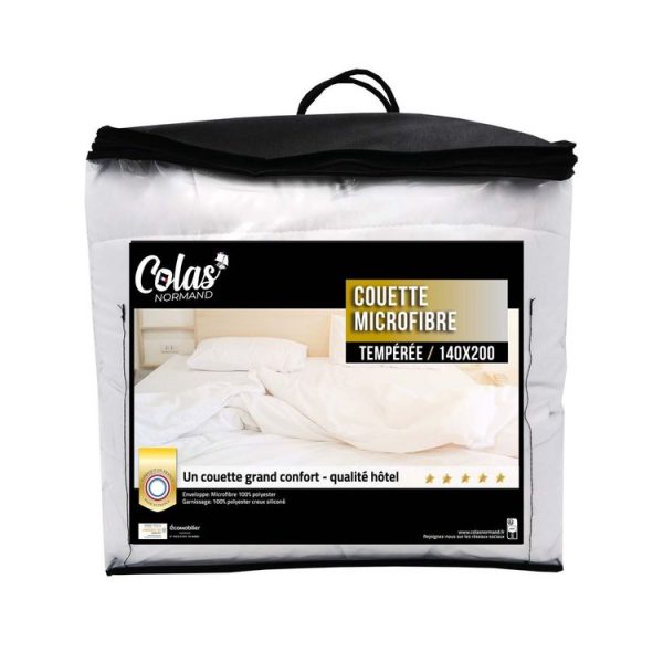 Meilleur prix 🌟 COLAS NORMAND Couette Tempérée En Microfibre Grand Confort Qualité Hôtel 350 G/m² ✔️ 1