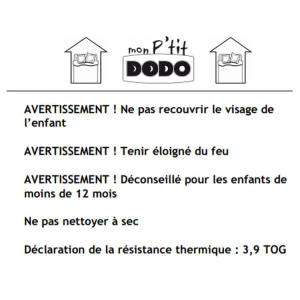 Vente flash 🔥 DODO Couette P’tit DODO Bio Légère ❤️ 4