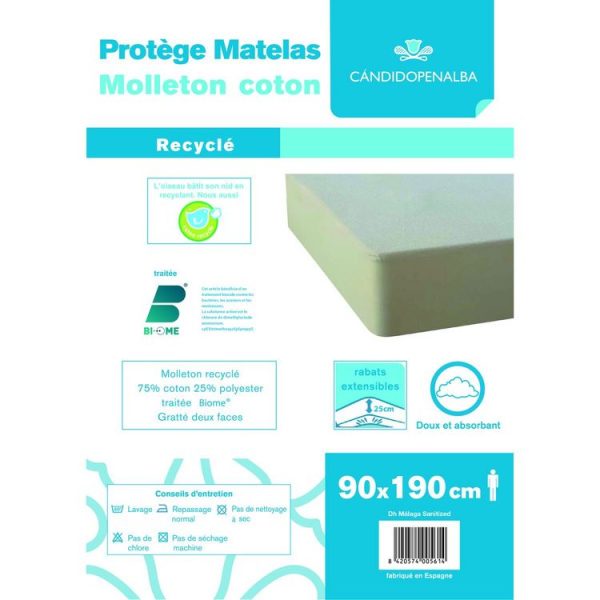 Grosses soldes 🔥 Protège Matelas En Molleton Absorbant Anti Acariens MALAGA 🛒 1